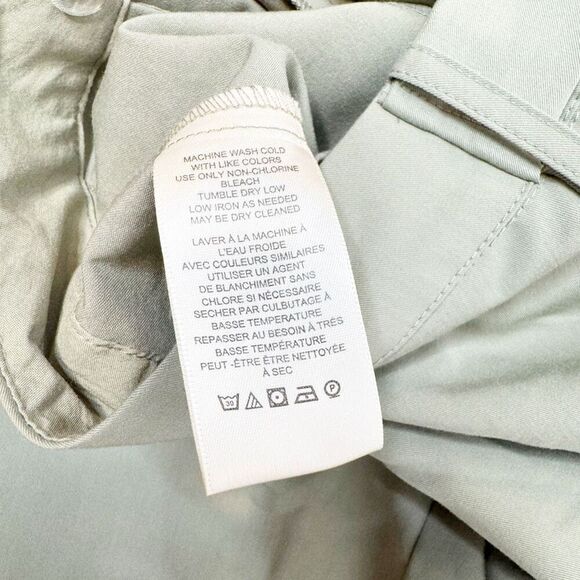 Free People Pleated Wide Zoey Tapered Trouser Pant in Moss Green Women’s Size 6 - Picture 9 of 12